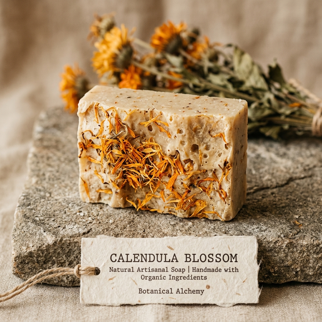 Handmade Natural Soaps drying in studio